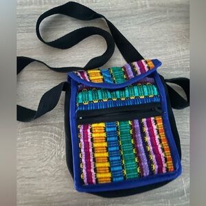 Colorful crossbody bag.